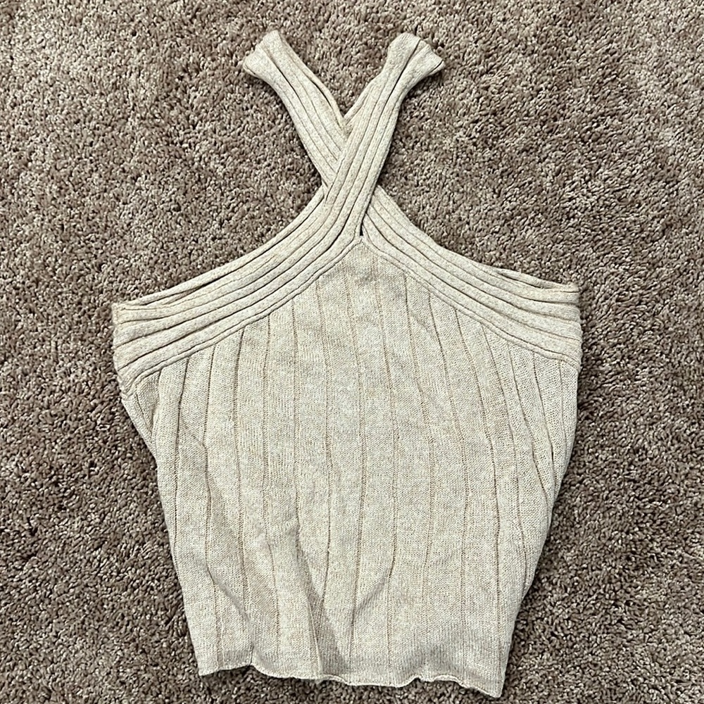 Moth / Anthropologie Gold Flecked Sweater Tank - Small